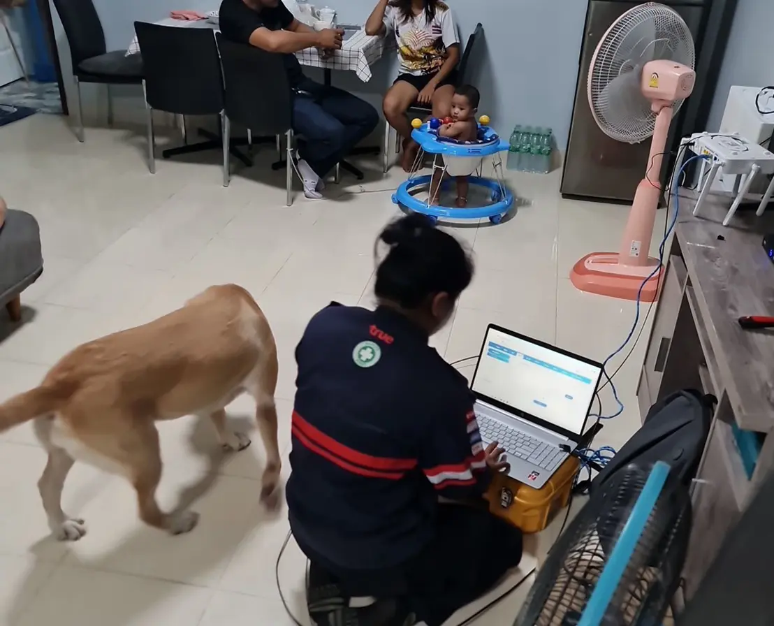 ภาพผลงานติดตั้งเน็ตบ้านทรู 6