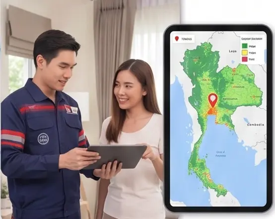 ตรวจสอบพื้นที่ให้บริการเน็ตบ้านทรู