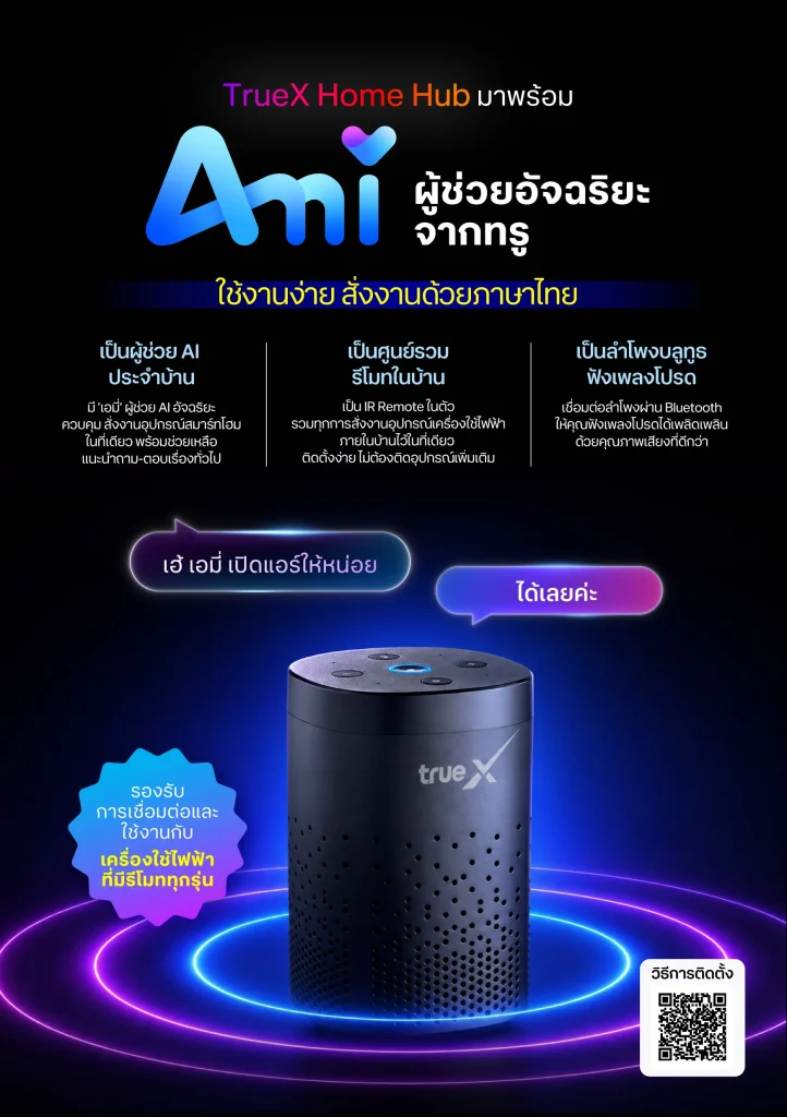 โปรเน็ตบ้านทรู พร้อมAmi ผู้ช้วยอัจฉริยะ บาย เบสท์เน็ตไวไฟ