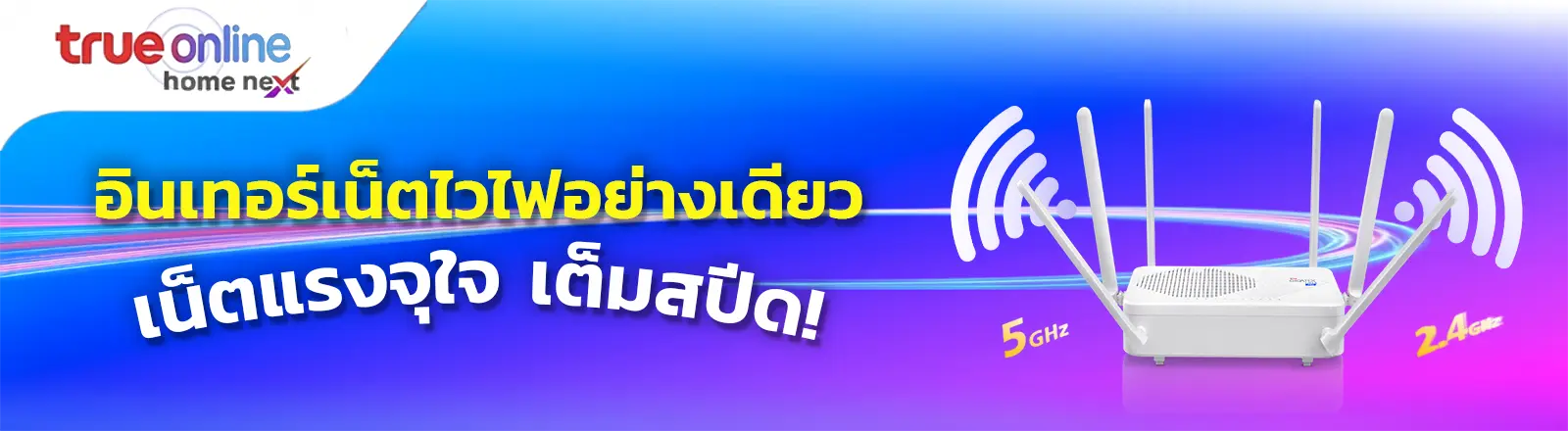 โปรเน็ตบ้านทรู ไฟเบอร์ อินเทอร์เน็ตอย่างเดียว