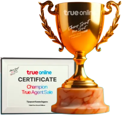 รางวัลนักขายยอดเยี่ยม และดูแลหลังการขายยอดเยี่ยมแห่งปี จาก TrueOnline