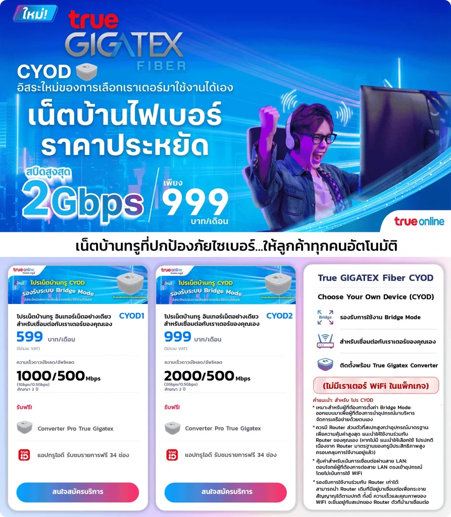โปรเน็ตบ้านทรู-CYOD